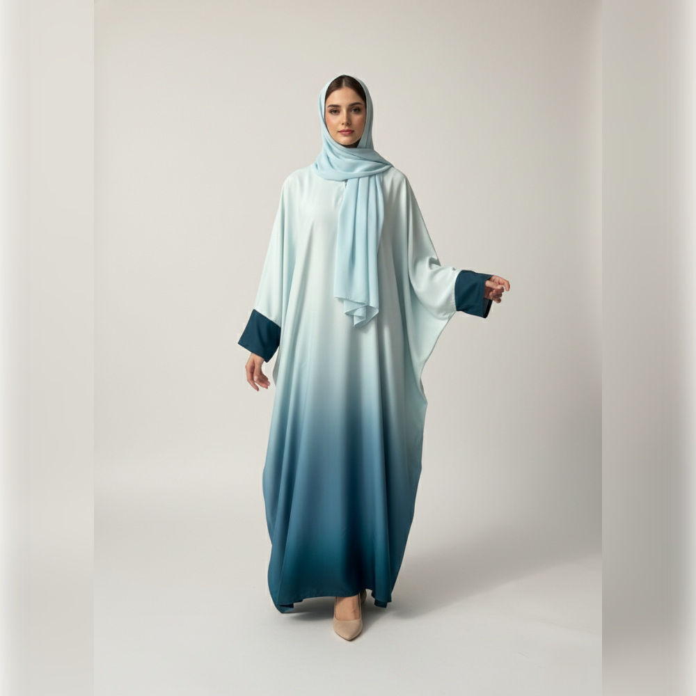 2 Tone Mint Abaya