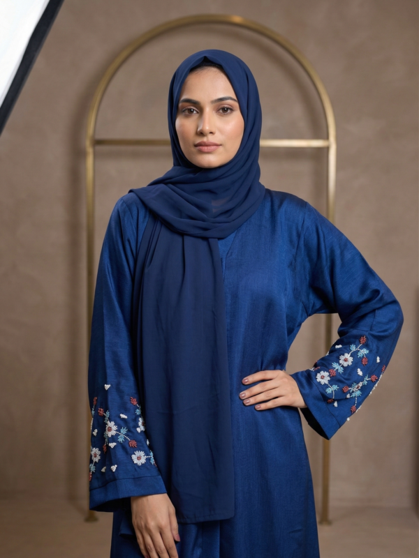 Midnight Bloom Abaya