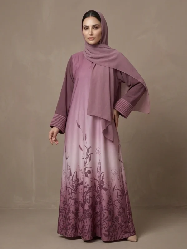 Mauve Blossom Abaya