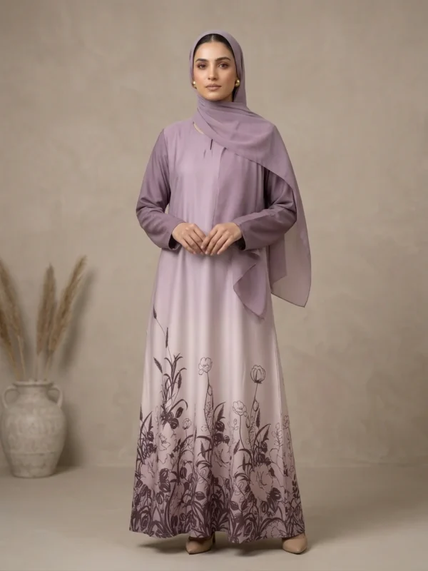 Sahar Blush Ombre Abaya