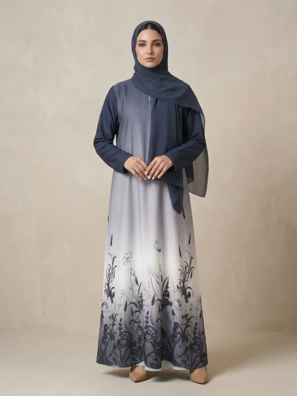 Grey Ombre Abaya