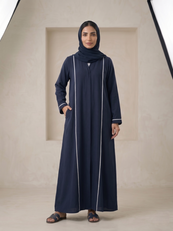 Elara Blue Luxe Abaya