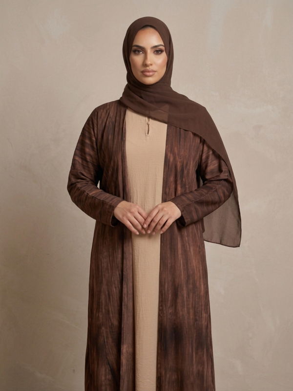The Cocoa Marble Abaya