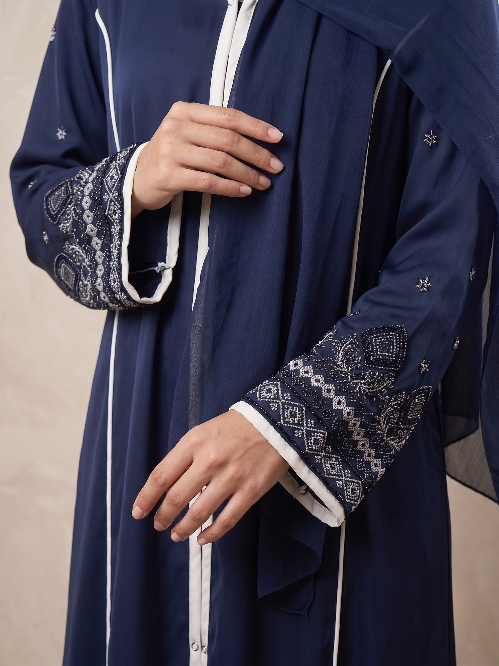 Navy Noor Abaya - Image 3