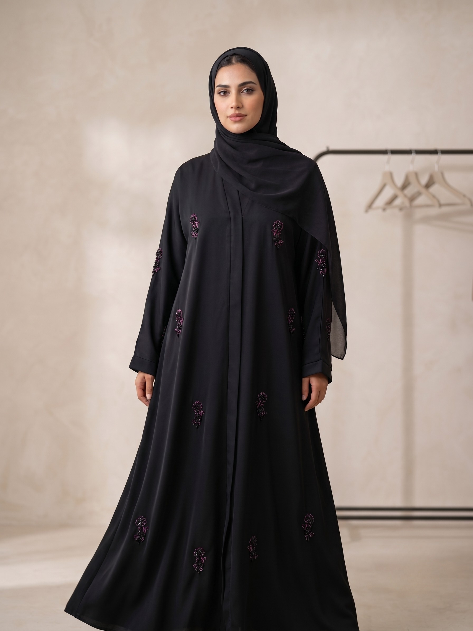 The Black Orchid Abaya - Image 3