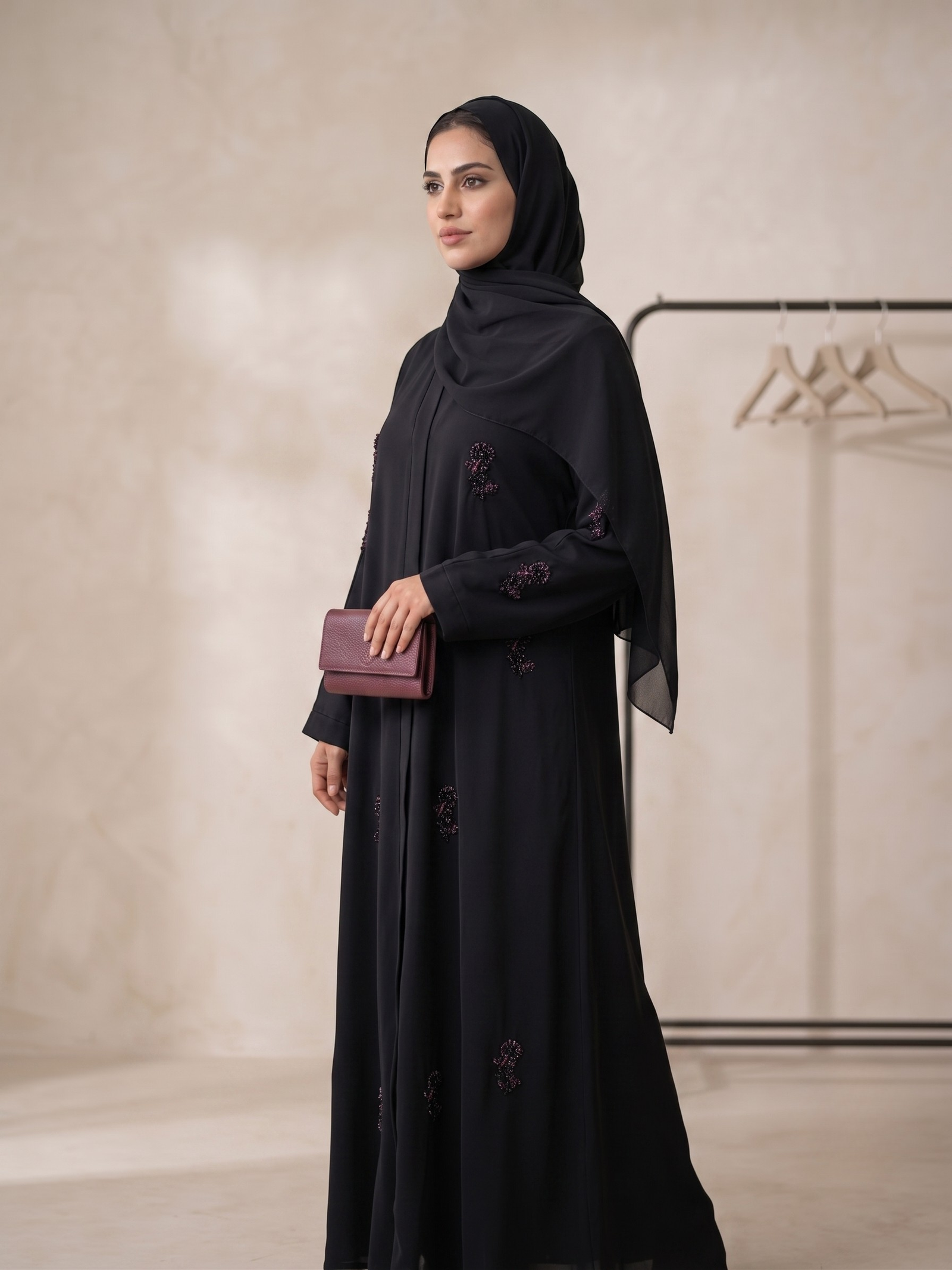 The Black Orchid Abaya - Image 2