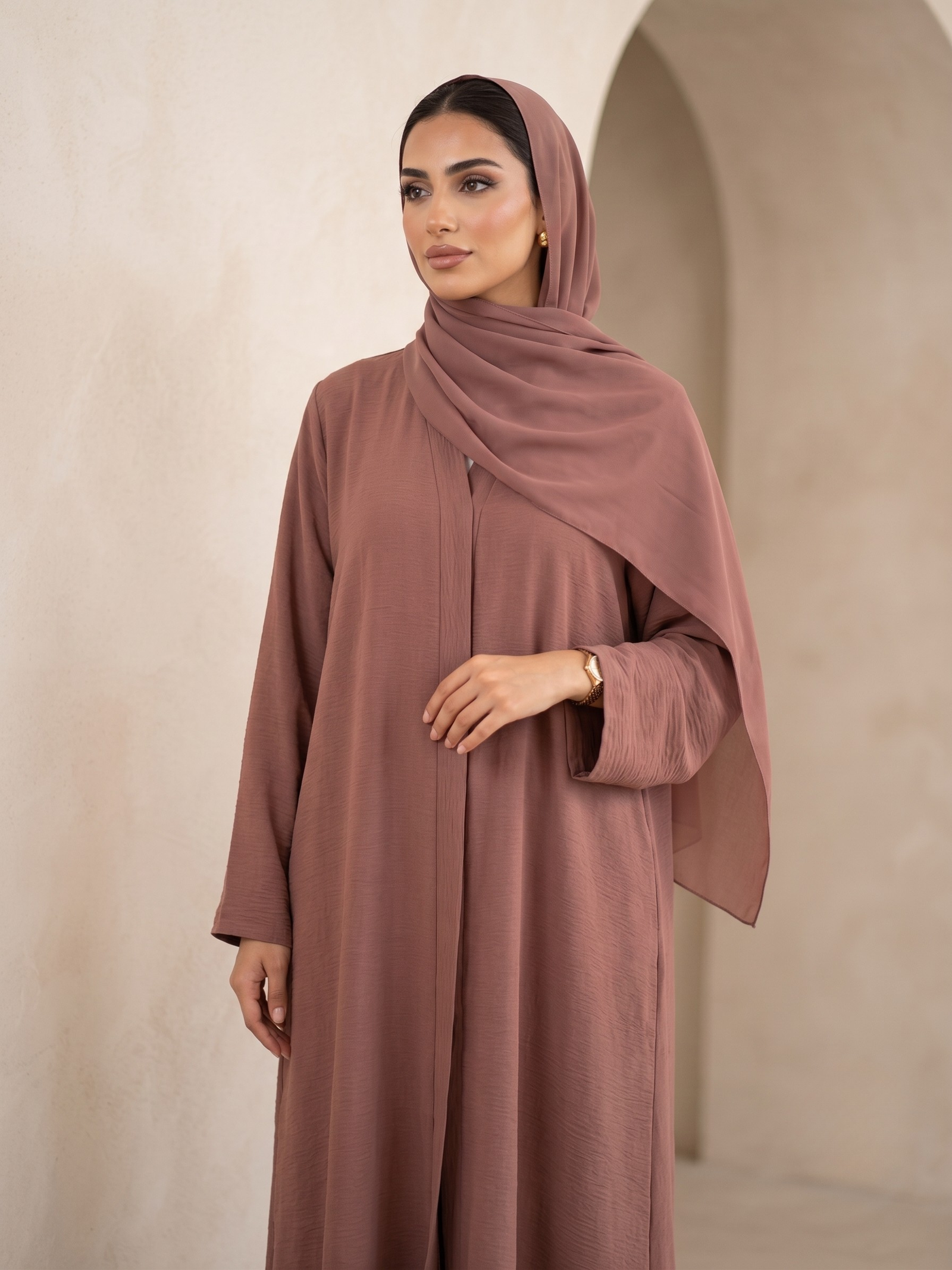 The Mocha Rose Abaya - Image 3