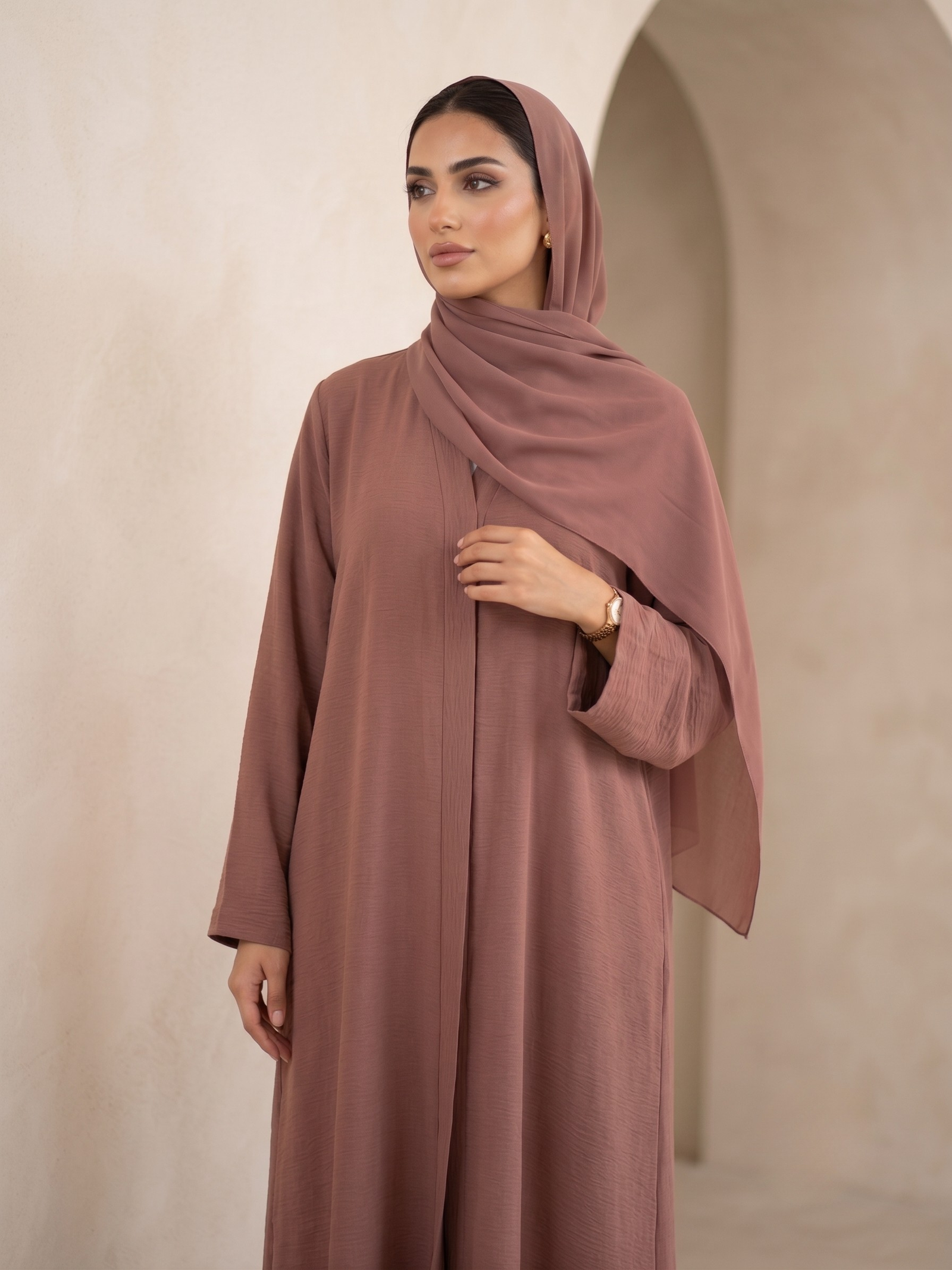 The Mocha Rose Abaya - Image 2