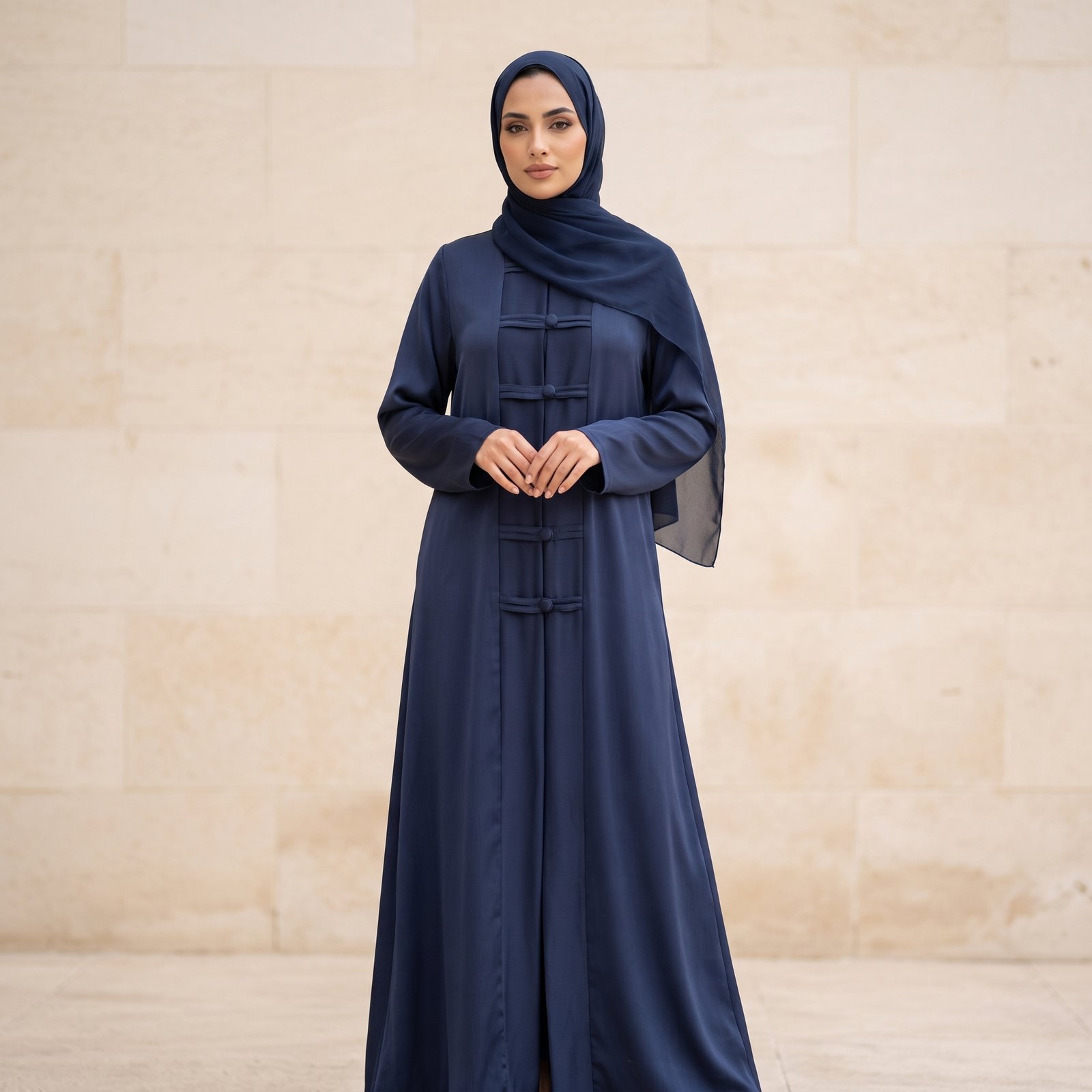 Elegant Blue Abaya - Image 3